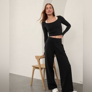 Athleta Black Cosmic Wide Leg Pants Small